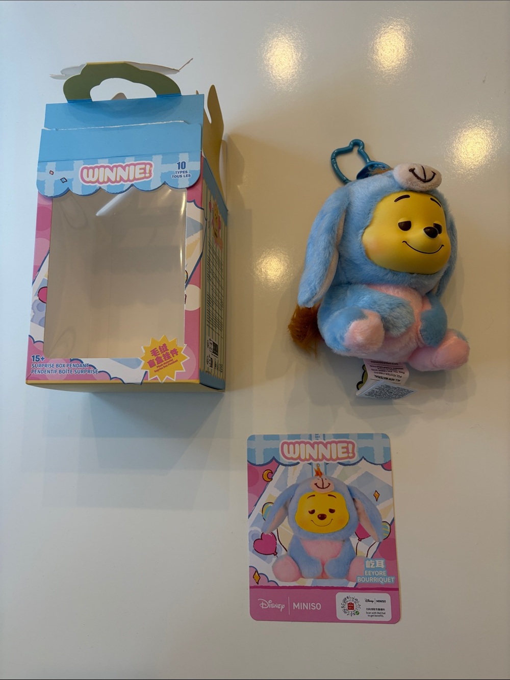 MINISO Winnie Blind Box The Pooh Naughty Party Plush Vinyl Eeeyore